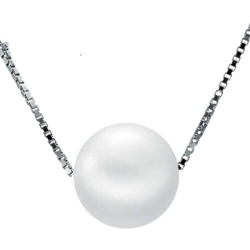 925 Sterling Silver Necklace Large pearl simple luxury professional jewelry shop exquisite factory direct sales Fine Jewelry