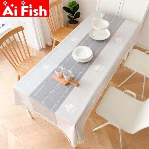 AiFish Linen Tablecloths On The Table