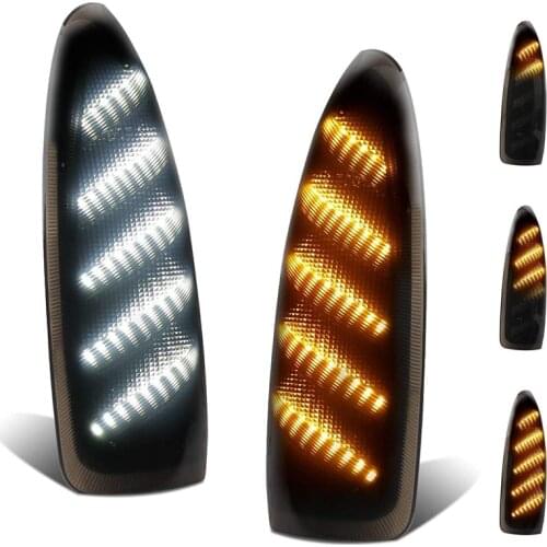 "DARKEST SMOKE" Car LED Side Mirror Lights Signal Lamp for Ford Super Duty F250 F350 F450 F550 03-07