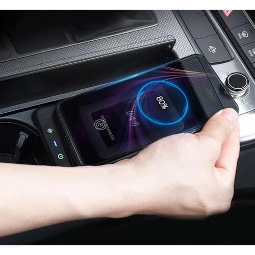 15W QI car wireless charging phone charger fast charging plate pad charging holder for Audi A6 C8 A7 2019 2020 2021 accessories