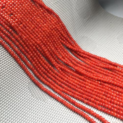 Natural Stone Coral Beads 38cm Punch Loose Beads DIY Accessories For Bracelet Necklace Jewelry Making Size 3x4mm Wholesale