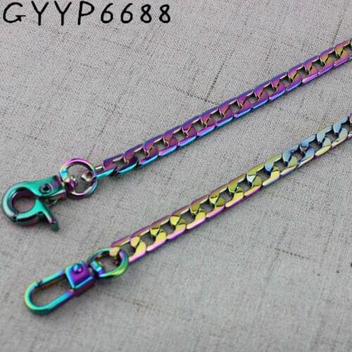 Rainbow chain bags purses strap accessory factory quality plating cover wholesale metal replacement metal hardware for handbags