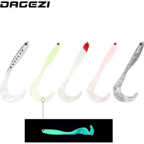 DAGEZI Long Tail Soft Bait 12cm/6g Silicone Bait 1Pcs Soft Artificial Bait Soft Fishing Lures Fishing Tackle