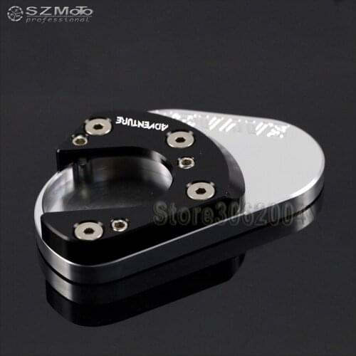 For KTM 990 950 Adventure 950Adventure 990Adventure Motorcycle CNC Side Kickstand Stand Extension Support Plate With Logo