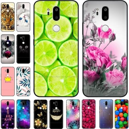 For LG G7 ThinQ G710N Silicone Case Soft TPU Phone Case Flower Coque Case For LG G7 G710 G7+ G7 Plus LGG7 Full Protective Cover