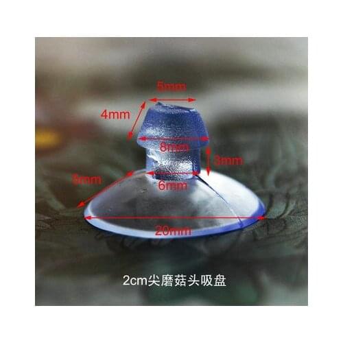 Home Storage & Organization Mushroom head clear and strong glass sucker wedding props hook &storage hanger 2cm