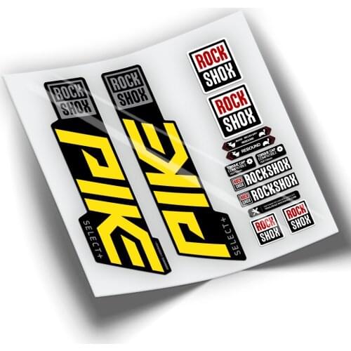 STICKERS FORK BICYCLE ROCKSHOX PIKE SELECT PLUS 2021 BICOLOR WP393