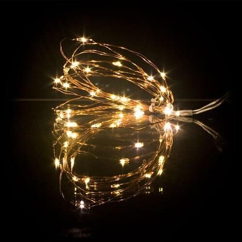 1pc 33FT 100LEDs AA battery operated Leds sillvery Wire Warm White LED String Lights Fairy lights holiday lighting lights decor