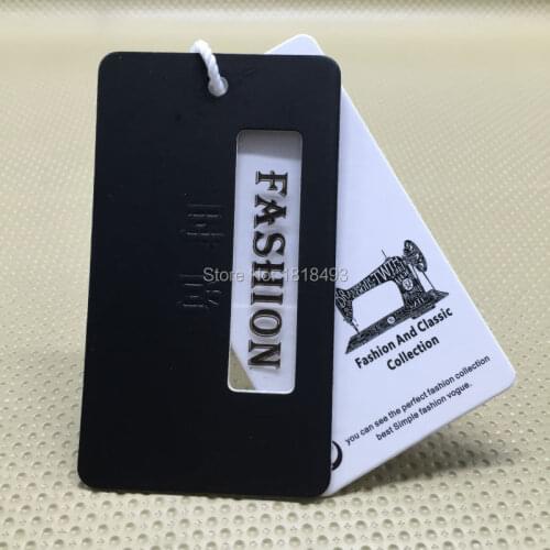 Customized clothing embossed logo tags/garment paper tag printing/clothing label/main label/t-shirt jacket label 1000 pcs a lot