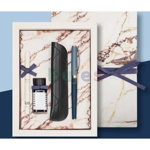 Ipluso Classic Fountain Pen F EF Hooded Nib Smooth Writing Leather Pen Case Good Strokes Package Calligraphy Pen ,Art Supplies