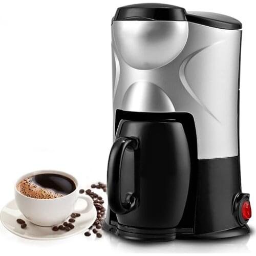 Coffee & Tea Maker Stylish Home Portable Fully Automatic Mini American Coffee Machine Black And Pink EU plug 220V