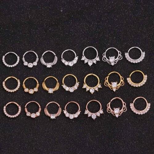 Nose Ear Ring Piercing Clicker Eter Septum Cartilage Small Piercing Helix Tragus