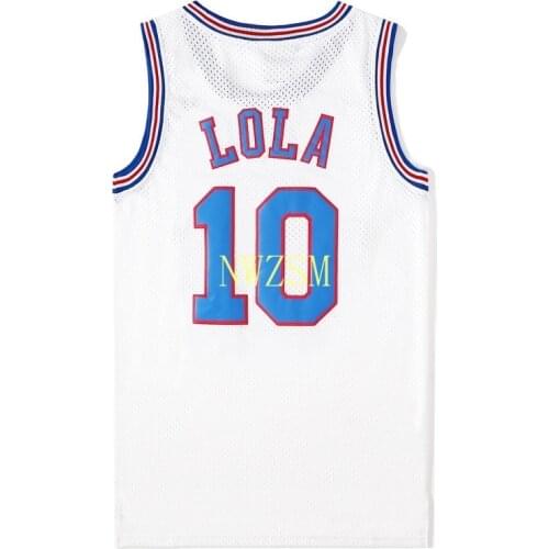 Movie Cosplay Costumes Space-Jam #23 JD #1 BUGS #10 LOLA #22 Murray Bunny Basketball Jersey Stitched Number