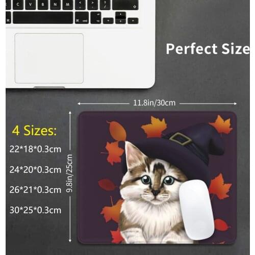 Witch Cat-Halloween / Fall Kitten Mouse Pad DIY Print Cat Kitty Kitten Fluffy Cat Long Hair Cat Long
