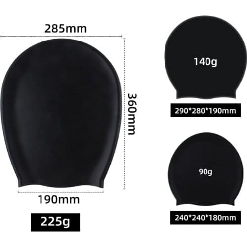 Men Women Long Hair Caps Plus Size Adults Swimming Caps Waterproof Swim Pool Cap Silicone Diving Hat