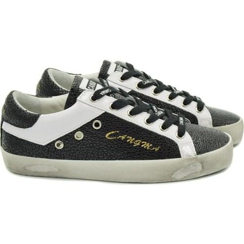 CANGMA Luxury Brand Men Designe Sneakers Black Genuine Leather Low Top Shoes Male Vintage Mens Shoe 2021