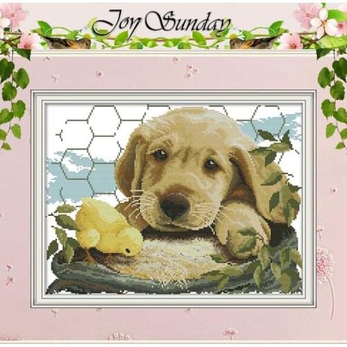 Dog Love Painting Counted 11CT 14CT Animals Cross Stitch Sets DIY Chinese Cross-stitch Kits Embroidery Needlework Home Decor