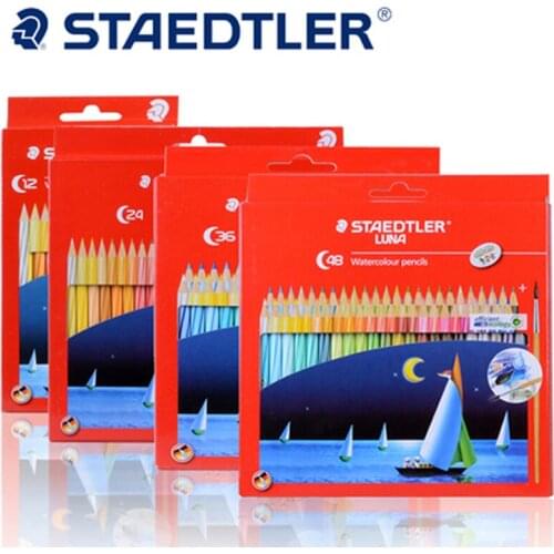 STAEDTLER12/24/36/48 color set water-soluble colored pencil 137 C48 hand-painted professional fill color lead