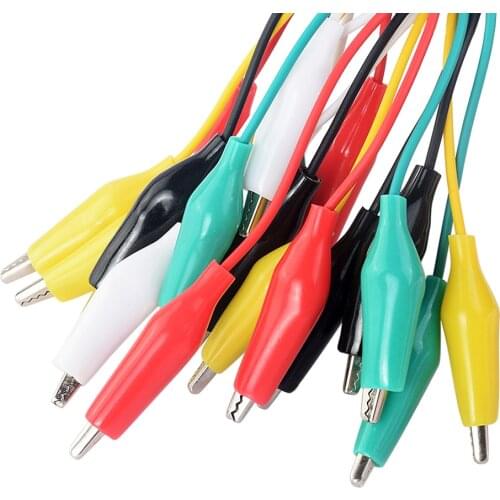 New 10pcs 35mm 44mm Alligator Clips Electrical DIY Test Leads Double-ended Test Jumper Wire Crocodile Clips Roach Jumper Wire