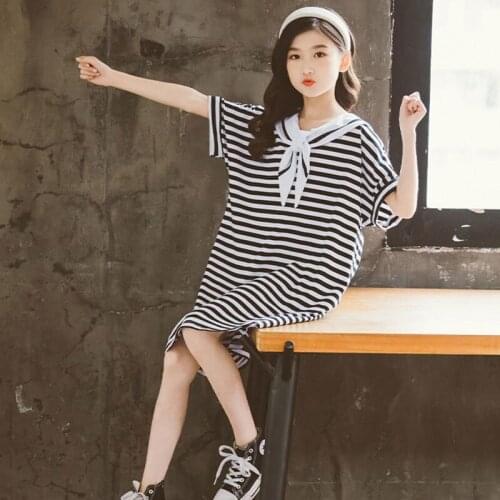 2021 New Summer Kdis Clothes Girls Dress Cotton Children Dresses Baby Princess T Shirts Dress Mother And Daughter Clothes 5-17 Y