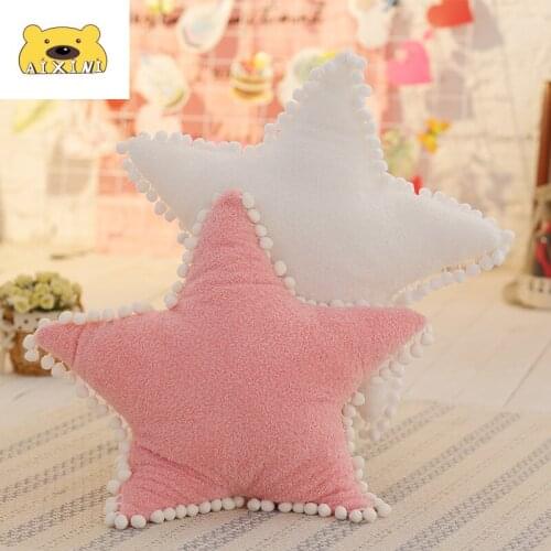 Cloud Pillow Cloud Star Throw Pillow Pink White Stuffed Soft Moon Plush Cushion Baby Kids Pillow Sofa Home Decor Girls Cushion