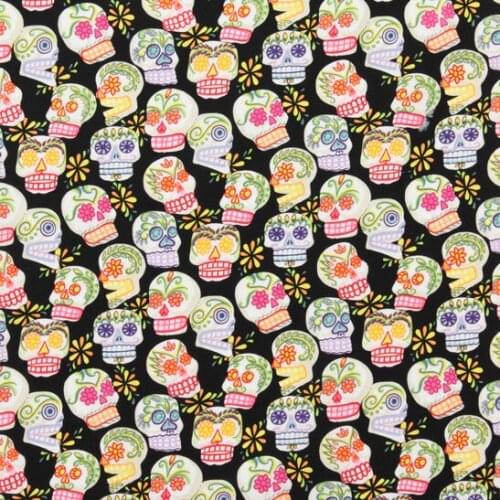 Top Fasion ! 1 Pieces/lot 50*125cm Mixed Rose Skull Series Healthy Cotton Fabric Bedding Sewing DIY Cloth Brocade Fabric Plain
