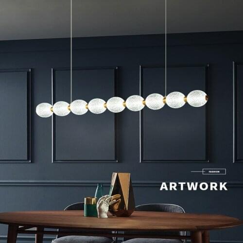 Rectangle Ball Chandelier Bedroom Bedside Hanging Lamp Newly Arrived Kitchen Island Lights Fixture Table Dining LED Chandeliers