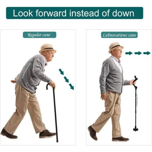 Adjustable Folding Walking Stick Aluminum Alloy Walking Stick Collapsible Travel Hiking Cane Poles Elderly Walking Stick