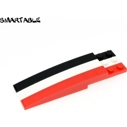 Smartable Slope Curved 1x10 Building Blocks MOC Parts Learning Toys For Kids STEAM Compatible Major Brand 85970 City 20pcs/lot