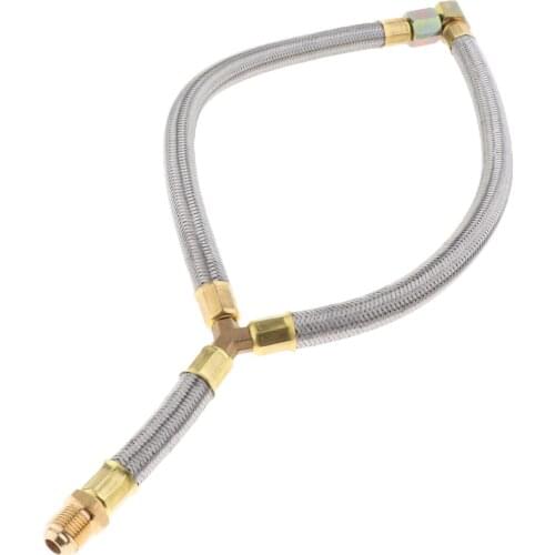 Connection Braided Wire Tube, 3/8" Flare Propane Gas Transfer Hose
