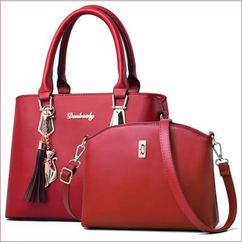 Womens Handbag Shoulder bag designer Luxury 2021 new PU leather 2PCS Fashion diagonal lady bag