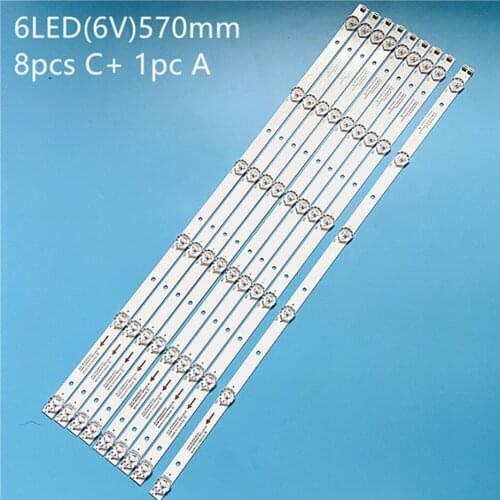 LED Backlight 6 lamp for 55"TV 55DM1000 JS-D-JP55DM-061EC A C A62EC C61EC 55DM1000/300MA-1BIN/FHD ABIN