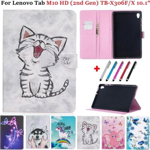 Talet For Lenovo Tab M10 HD TB-X306F TB-X306X 10 1 Case Kawaii Cat Puppy Fundas For Lenovo Tab M10 M 10 HD 2nd Gen 2 Case Cover
