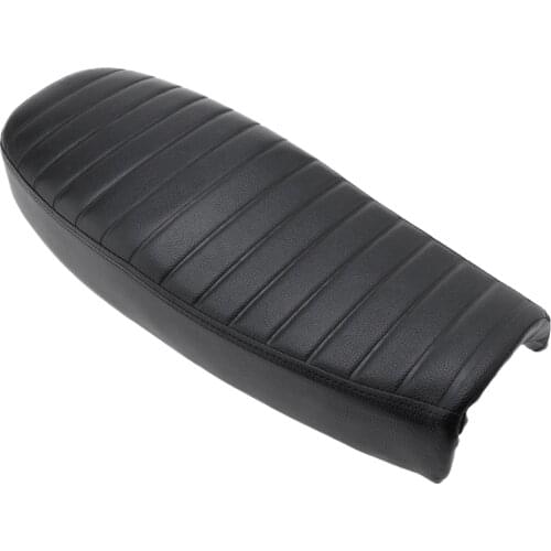 Motorcycle Retro Cafe Racer Seat Vintage Saddle Flat Seat Cushion Anti-corrosion PU Leatherette Motorcycle Accessories 610mm