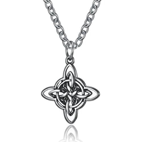 Vintage Irish Celtics Trinity Love Knot Pendant Triquetra Necklaces for Men Woman Stainless Steel Retro Jewelry