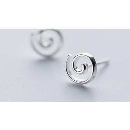 925 Sterling Silver Hollow Round Stud Earrings For Women Prevent Allergy Sterling-silver-jewelry boucle d'oreille A048