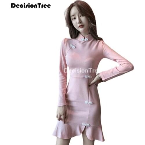 2021 vintage chinese style cheongsam womens satin qipao sexy party dress mujer vestidos chinese dress elegant party dress