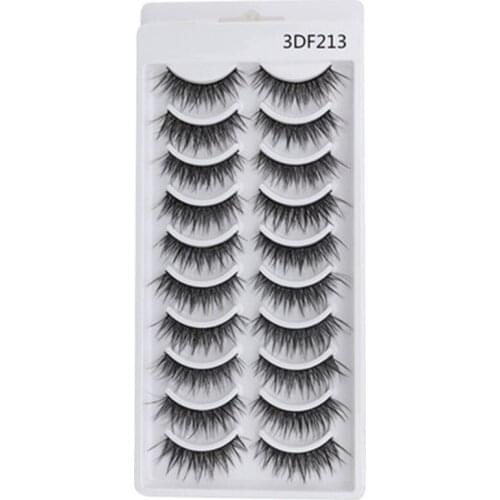 10pairs Eyelashes 3D Multilayer Lashes Natural long Thick False Eyelashes Handmade Reusable Eyelashes Extension for Makeup