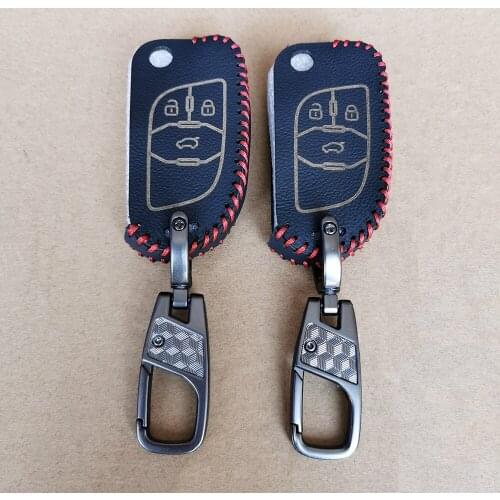 100% Leather Car Style 3 Buttons Case Cover Key For Chevrolet Lova/Aveo/Cruze For Opel Vauxhall Insignia Astra Mokka For Buick