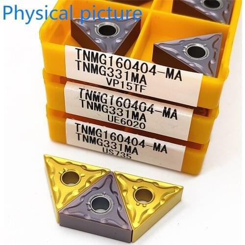 100pcs TNMG160404 MA UE6020 VP15TF Carbide Insert External Turning Tools TNMG160404 Lathe Cutter Tool Tokarnyy Turning Insert