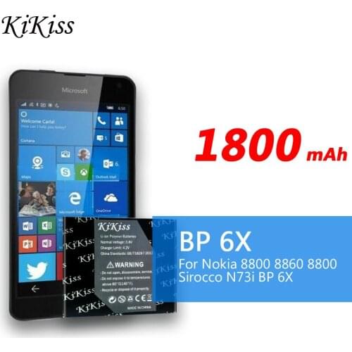1800mAh BP-6X Li-ion Phone Battery for Nokia 8800 8860 8800 Sirocco N73i