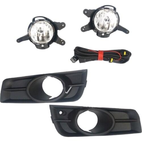2pcs Car Front Bumper Fog Light & Harness & Lamp Frame Cover Trim Kit Fit For Chevrolet Holden Cruze 2009-2011 2012 2013 2014