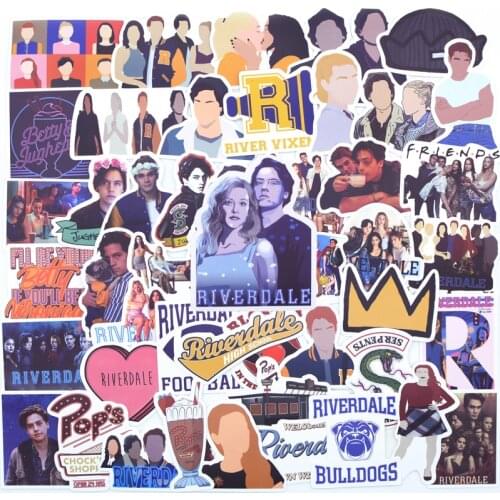 50PCS/Set TV Show Riverdale Stickers Pack DIY Laptop PC Phone Guitar Decal Suitcase Luggage Sticker Waterproof
