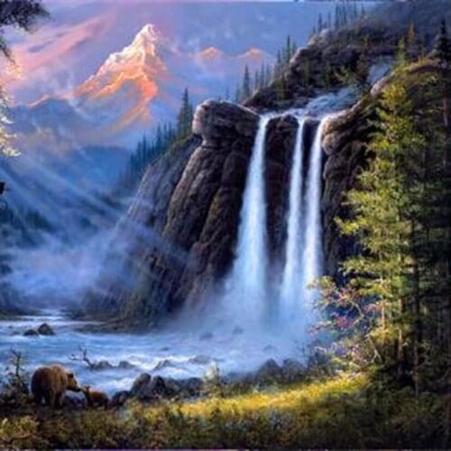 5D DIY Diamond Painting Square/Round Diamond Landscape Painting Landscape Beautiful Scenery Picture Cross Stitch Decor TX074