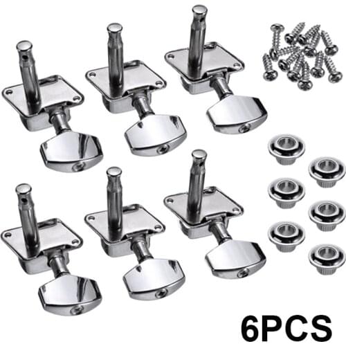 6pcs Guitar Sealed Small Peg Tuning Pegs Tuners Metal Machine Heads For Acoustic Electric Guitar Parts