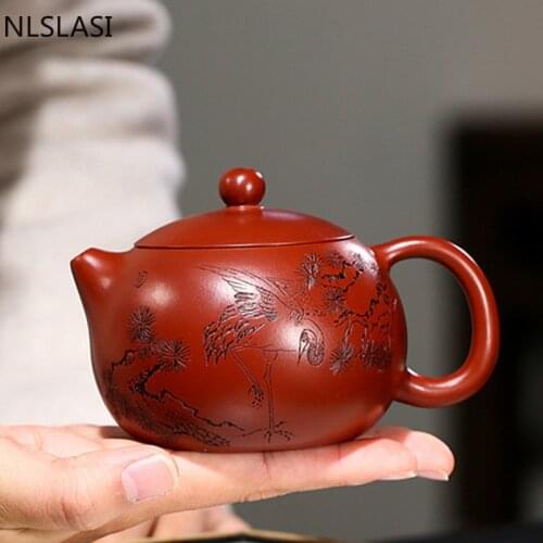 Authentic Yixing tea pots Purple Clay Teapot Raw ore Dahongpao Xishi Kettle Chinese tea ceremony supplies Puer teapot 220ml