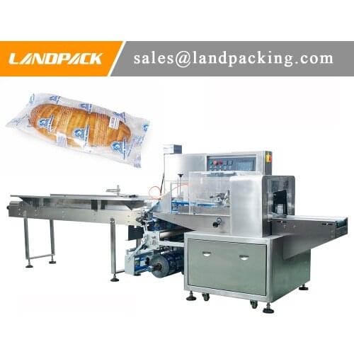 Automatic Bread Packaging Machine Bread Cake Bun Pillow Bag Flow Warp Machine