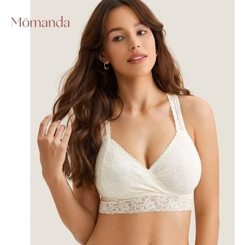 MOMANDA Womens Pregnancy Bralette Bra Wire Free Lace Nursing Bra