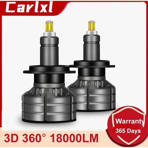 Carlxl H1 H7 LED 360 H4 18000LM H8 H9 H11 9005 9006 9012 Car Headlight Bulb diode Fog Lamps Universal 3D Super Bright Lamp 12V
