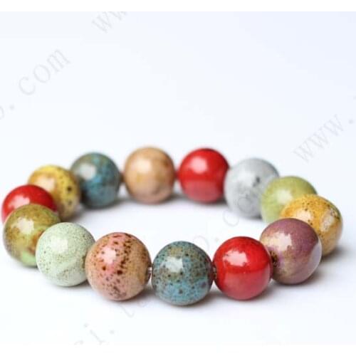 Colorful beaded Bracelet boho colorful beads ceramic bracelet for women jewelry handmade manufacturers